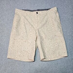ADIDAS Golf Men's Sz 32 Ultimate Flag Print AOP Shorts Clear Brown 9" Inseam
